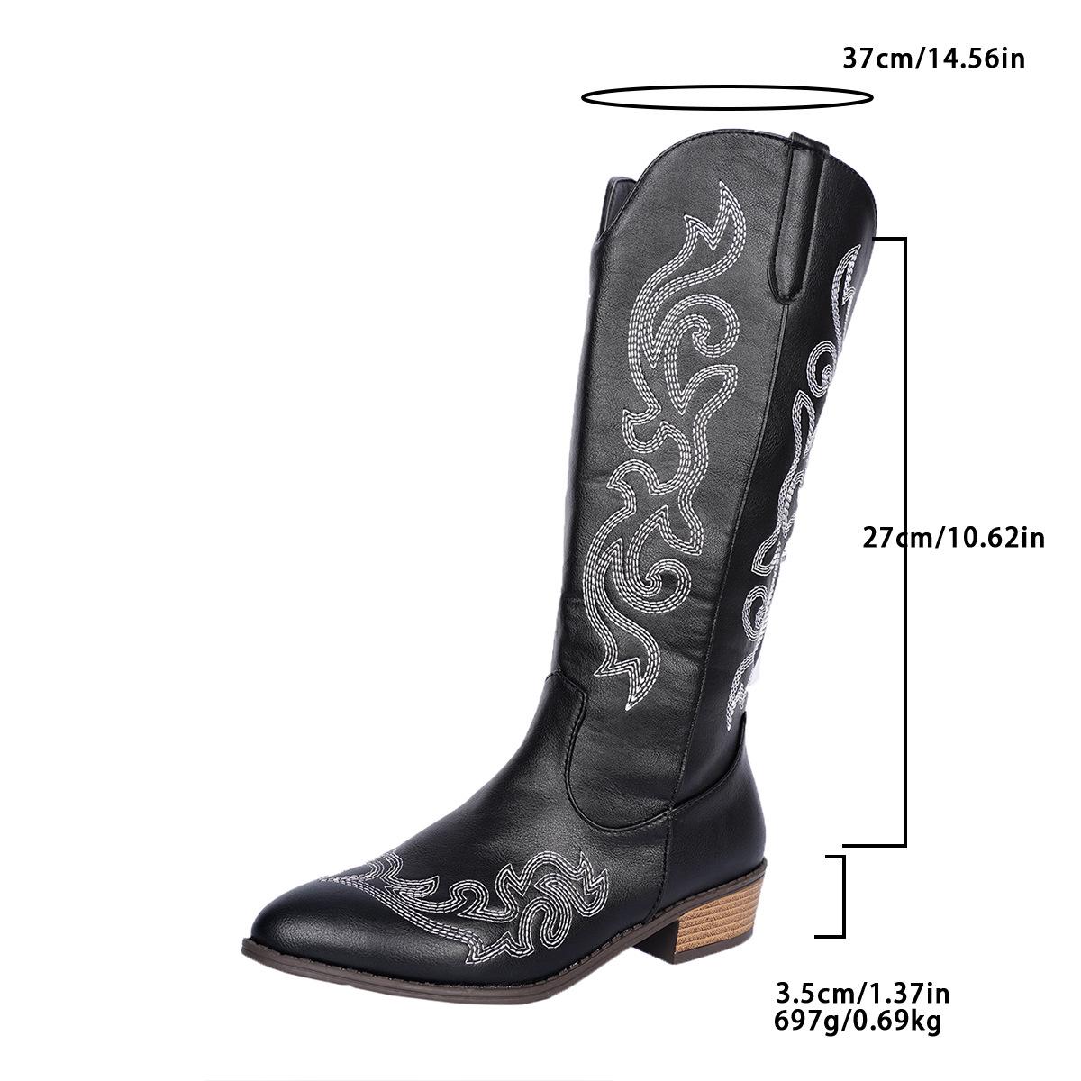 Plus Size Western Cowboy Style Knight Boots with Exquisite Embroidery - New Arrival & Hot Selling 37
Plus Size Western Cowboy Style Knight Boots with Exquisite Embroidery - New Arrival & Hot Selling 37