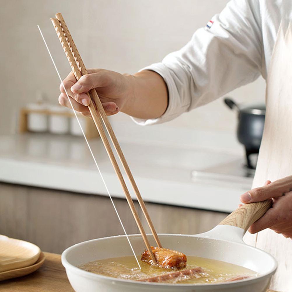 1pair Of Extra Long Beech Wooden Noodles Kitchen Cooking Frying Chopsticks For Home Kitchen Tableware
1pair Of Extra Long Beech Wooden Noodles Kitchen Cooking Frying Chopsticks For Home Kitchen Tableware