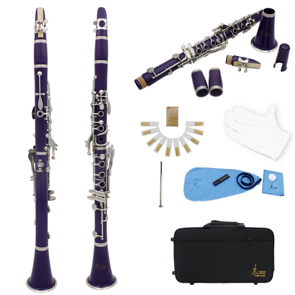 LADE B-flat 17-Key Black Bakelite Clarinet Set for Students and Adults фиолетовый
LADE B-flat 17-Key Black Bakelite Clarinet Set for Students and Adults фиолетовый
