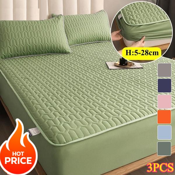 2026 New 3pcs High-Quality Thick Quilted Double Bed Sheet Mattress Cover Soft Breathable Elastic Fitted Sheet with Pillowcase Bed Linen Cover 100x200cm no Pillowcase сірий
2026 New 3pcs High-Quality Thick Quilted Double Bed Sheet Mattress Cover Soft Breathable Elastic Fitted Sheet with Pillowcase Bed Linen Cover 100x200cm no Pillowcase сірий