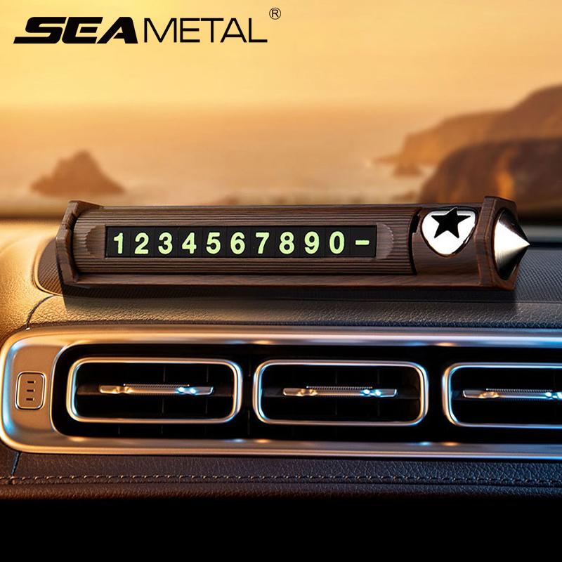 SEAMETAL Car Temporary Parking Card Window Breaker Phone Number Car Phone Holder Luminous Telephone Number Plate Car Accessories
SEAMETAL Car Temporary Parking Card Window Breaker Phone Number Car Phone Holder Luminous Telephone Number Plate Car Accessories