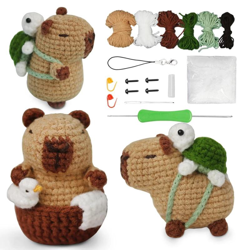 Capybara crochet Kit, Cute Animal Crochet Kit set, Christmas Gift, Crochet kit for Beginners, Crochet Kit for craft lovers
Capybara crochet Kit, Cute Animal Crochet Kit set, Christmas Gift, Crochet kit for Beginners, Crochet Kit for craft lovers