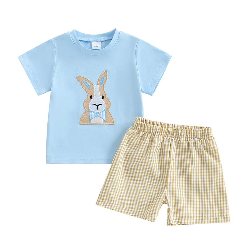 Baby Toddler Boy Easter Outfit Fashion Bunny Letter Embroidery Short Sleeve T-shirt Plaid Shorts 2 Piece Summer Set 0-6M хаки
Baby Toddler Boy Easter Outfit Fashion Bunny Letter Embroidery Short Sleeve T-shirt Plaid Shorts 2 Piece Summer Set 0-6M хаки