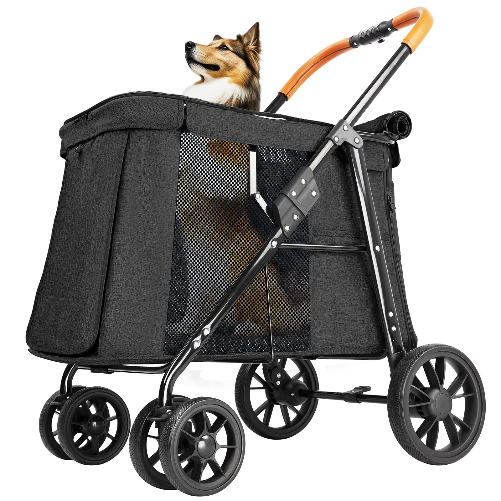 Тележка для домашних животных Joyfultails для крупных и средних пород, большая грузоподъемность, низкая посадка, легко садиться и выходить, 4 передних колеса, задние колеса, для выгула собак
Тележка для домашних животных Joyfultails для крупных и средних пород, большая грузоподъемность, низкая посадка, легко садиться и выходить, 4 передних колеса, задние колеса, для выгула собак