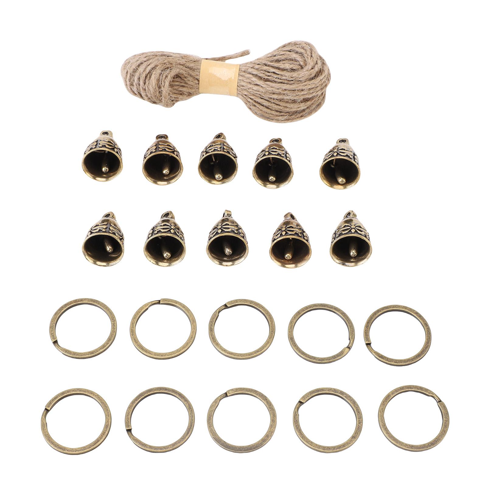 10Pcs Pure Copper Bells Hand Polished Small Crafts Hanging Bells with 10M Jute Rope Keyrings for Indoor Outdoor Decorations
10Pcs Pure Copper Bells Hand Polished Small Crafts Hanging Bells with 10M Jute Rope Keyrings for Indoor Outdoor Decorations