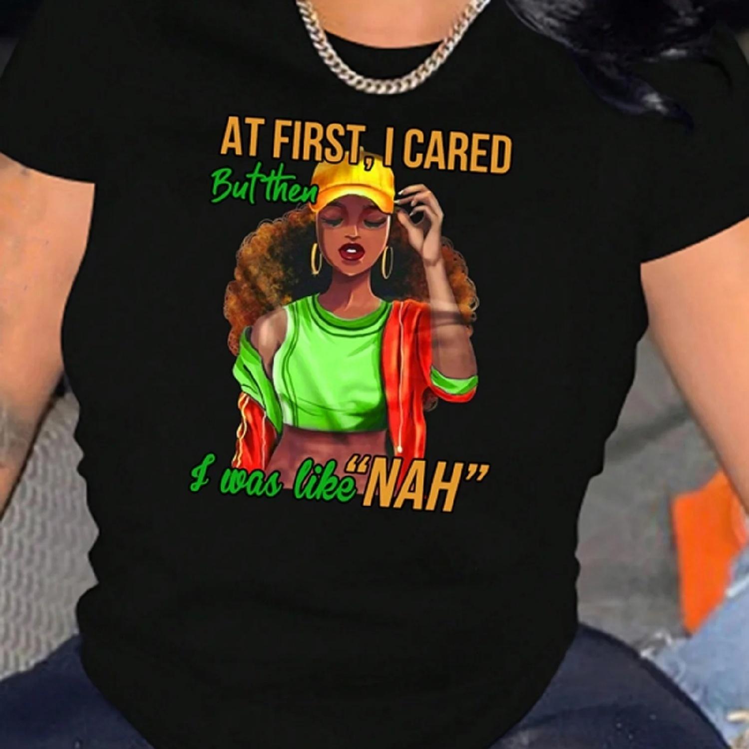 First I Care But Then I Was Like Nah Black Women Printed Women Short Sleeve T Shirt Aesthetic Clothes XXXXXL різнокольоровий
First I Care But Then I Was Like Nah Black Women Printed Women Short Sleeve T Shirt Aesthetic Clothes XXXXXL різнокольоровий
