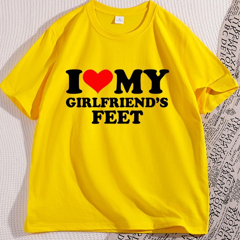 I Love My Girlfriends Feet T Shirt Unisex Women Causal Funny Boyfriend Tshirt Cotton Loose Printed Soft Tshirt Oversized Tops 3XL
I Love My Girlfriends Feet T Shirt Unisex Women Causal Funny Boyfriend Tshirt Cotton Loose Printed Soft Tshirt Oversized Tops 3XL