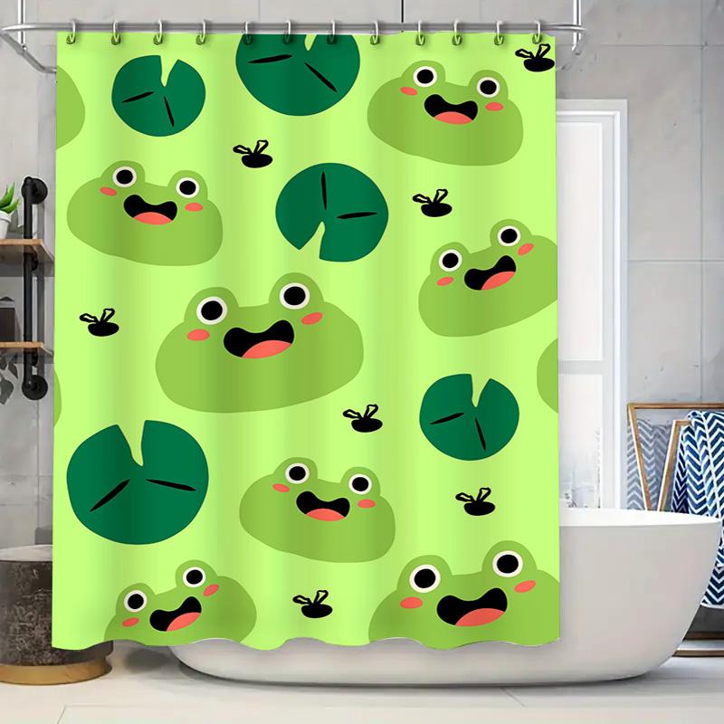 Green Frog Pattern Shower Curtain Kids Bathroom Decor Waterproof Fabric, Hooks Included, Customizable Size (Choose Color Design) W60H190(CM)-1 Pcs
Green Frog Pattern Shower Curtain Kids Bathroom Decor Waterproof Fabric, Hooks Included, Customizable Size (Choose Color Design) W60H190(CM)-1 Pcs