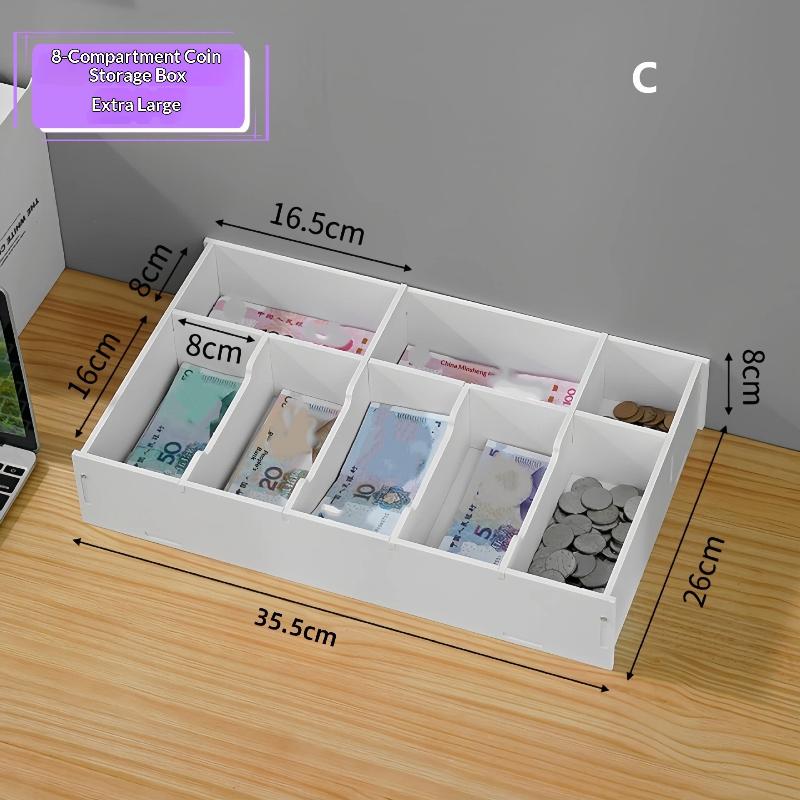 6/8 Grid Pvc Organizing Shelf Durable Drawer Cashier Change Box Storage Desktop Desktop Storage Box
6/8 Grid Pvc Organizing Shelf Durable Drawer Cashier Change Box Storage Desktop Desktop Storage Box