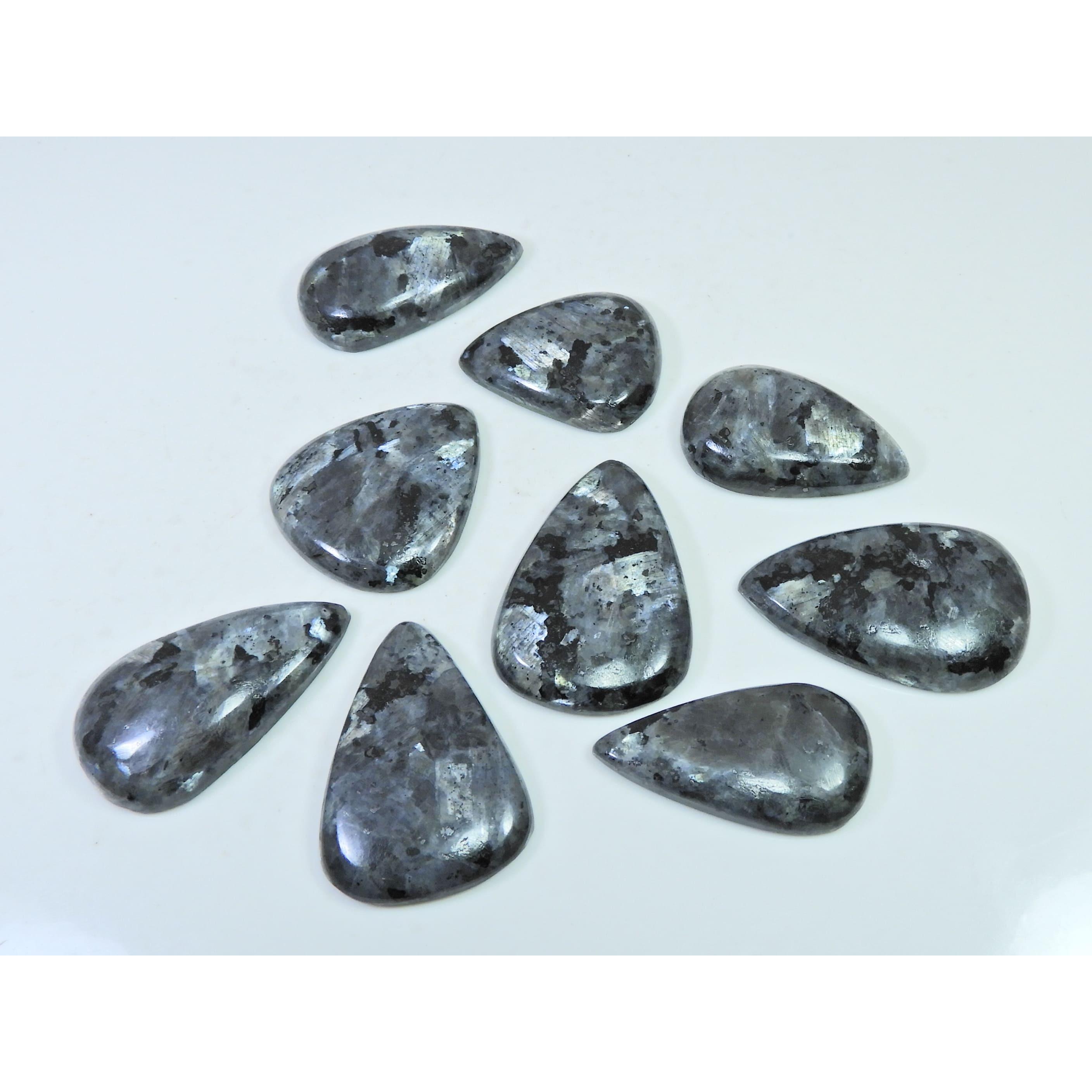 375Cts. Natural Larvikite Pear Shape Cabochon Loose Gemstone 9Pcs Lot C-1940
375Cts. Natural Larvikite Pear Shape Cabochon Loose Gemstone 9Pcs Lot C-1940