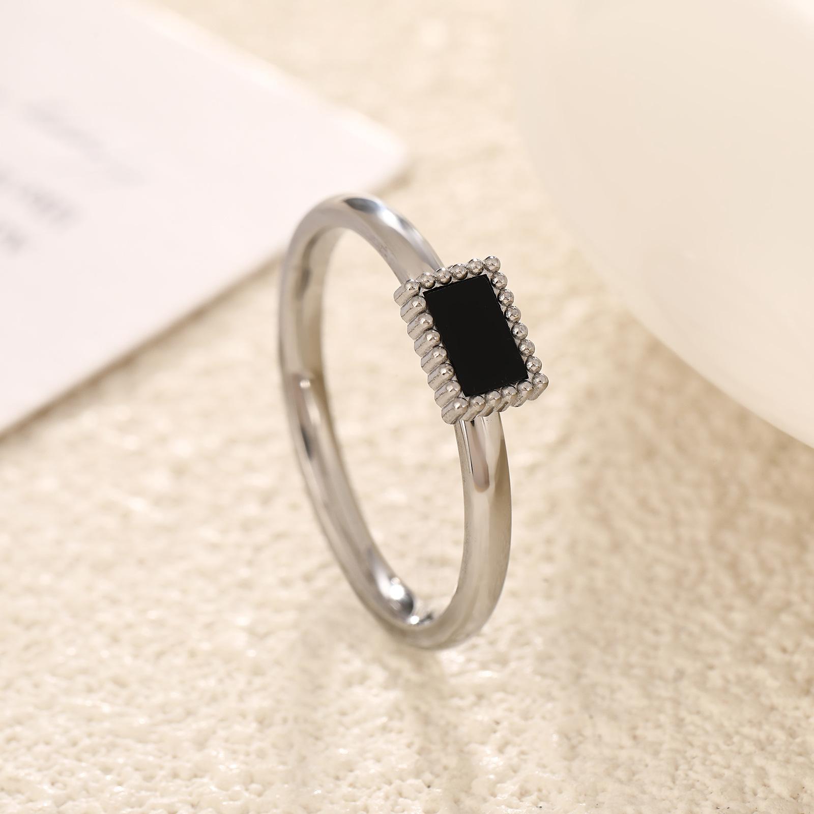 Black Rectangle Stainless Steel Ring Women Minimalist Trendy Rings Geometric Zircon Birthday Gift Wholesale 6
Black Rectangle Stainless Steel Ring Women Minimalist Trendy Rings Geometric Zircon Birthday Gift Wholesale 6