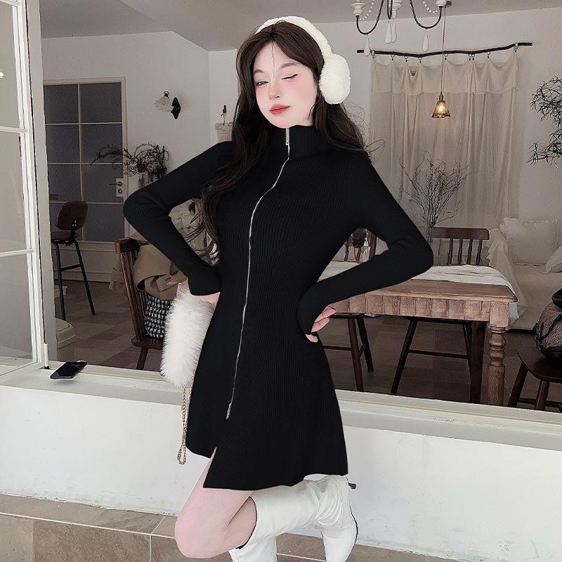 High-Quality Autumn/Winter Knit Cardigan Dress with Half Turtleneck Zipper and Wide Hem for Women Medium чёрный
High-Quality Autumn/Winter Knit Cardigan Dress with Half Turtleneck Zipper and Wide Hem for Women Medium чёрный