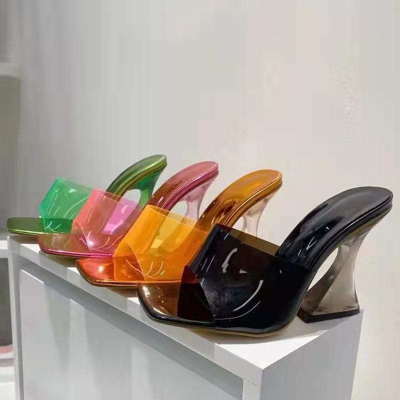 Прозрачные тапочки, женские пикантные туфли на высоком каблуке с квадратным носком, модные зеленые прозрачные прозрачные сандалии из ПВХ, размер 35–42
Прозрачные тапочки, женские пикантные туфли на высоком каблуке с квадратным носком, модные зеленые прозрачные прозрачные сандалии из ПВХ, размер 35–42