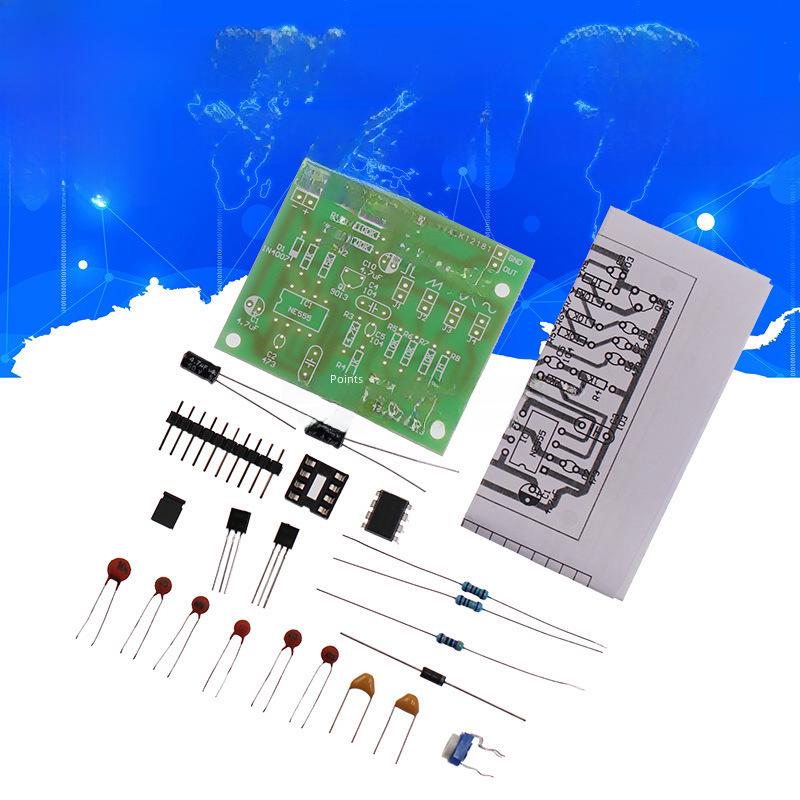 NE555 Multi-Channel Waveform Generator Kit: Square, Sawtooth, Triangle, Sine Waves 
NE555 Multi-Channel Waveform Generator Kit: Square, Sawtooth, Triangle, Sine Waves