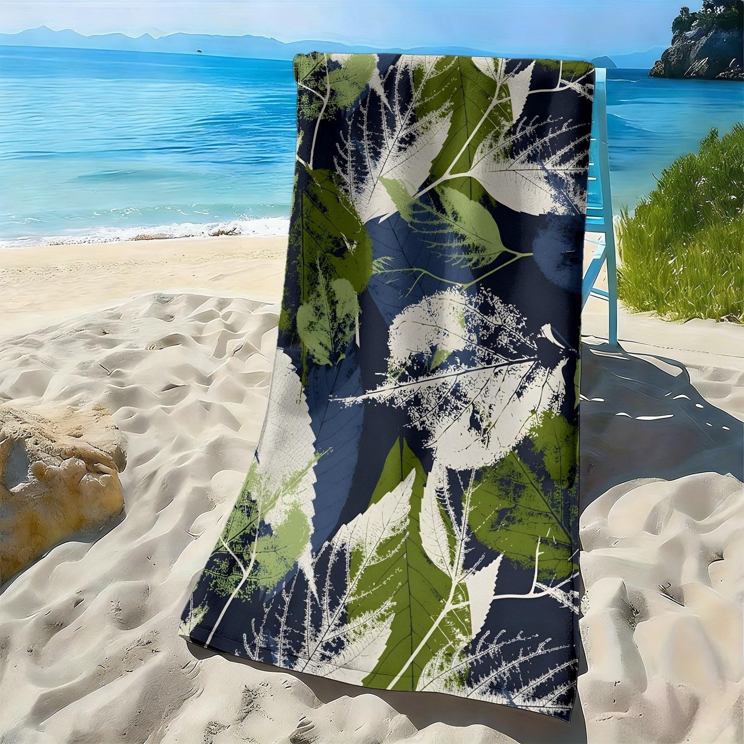 Forest-themed green leaf plant pattern polyester microfiber beach towel is highly absorbent, suitable swimming and beach outings W30*H60(CM)
Forest-themed green leaf plant pattern polyester microfiber beach towel is highly absorbent, suitable swimming and beach outings W30*H60(CM)