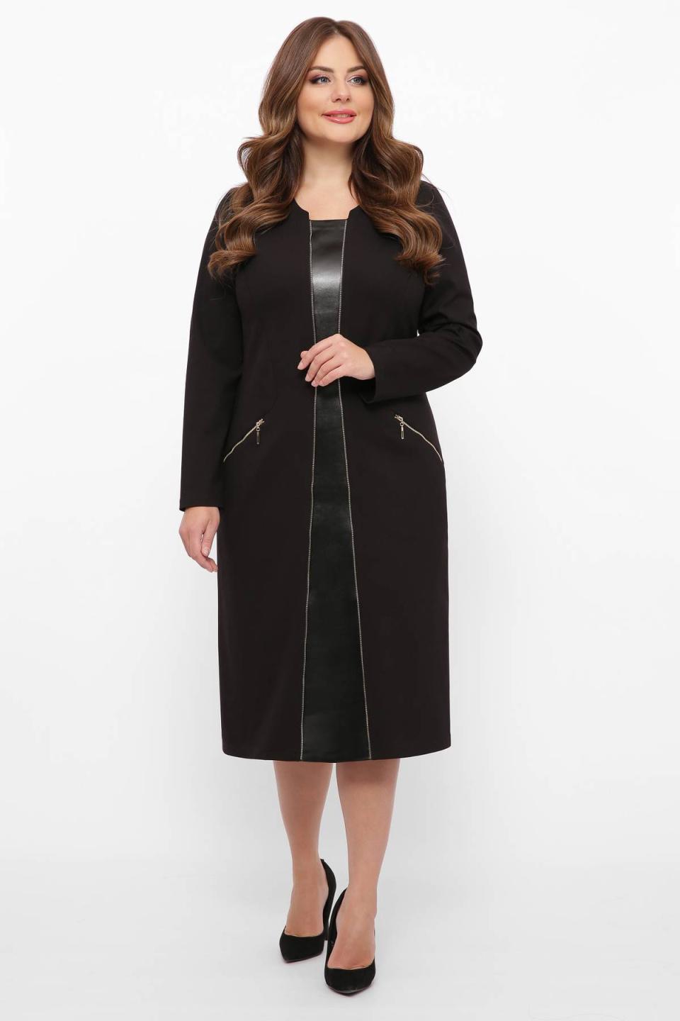 Сукня зі вставкою з екошкіри Tatiana ДРЮ 5XL чорний
Сукня зі вставкою з екошкіри Tatiana ДРЮ 5XL чорний