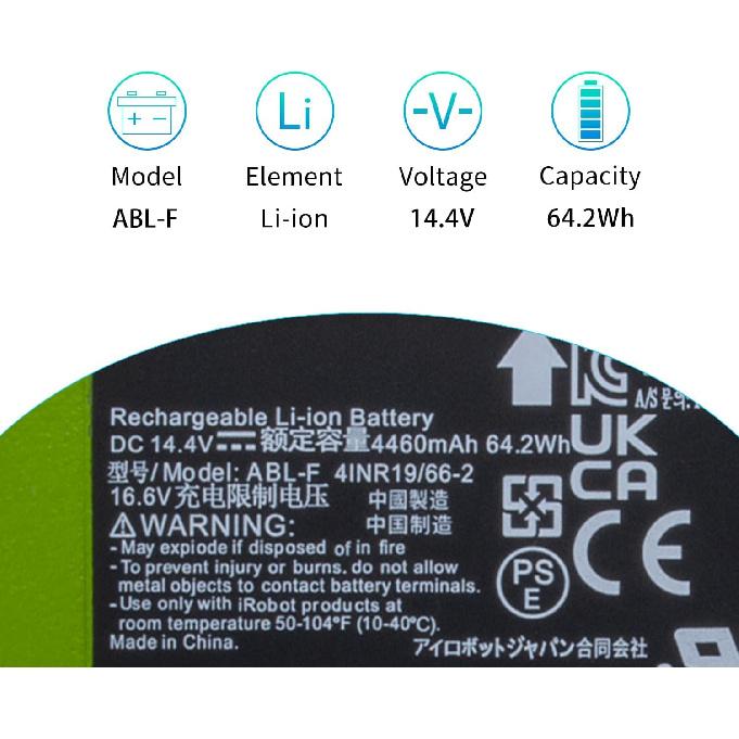 Аккумулятор ABL-F ABL-D1 для пылесоса Roomba i3 i3+ 3150 3550 3558 i4 i4+ 4150 4550 4552 i7 i7+ 7150 7550 i7558 i8 i8+ i8550 E5 5150 E5150 E5154 E5158 E6
Аккумулятор ABL-F ABL-D1 для пылесоса Roomba i3 i3+ 3150 3550 3558 i4 i4+ 4150 4550 4552 i7 i7+ 7150 7550 i7558 i8 i8+ i8550 E5 5150 E5150 E5154 E5158 E6
