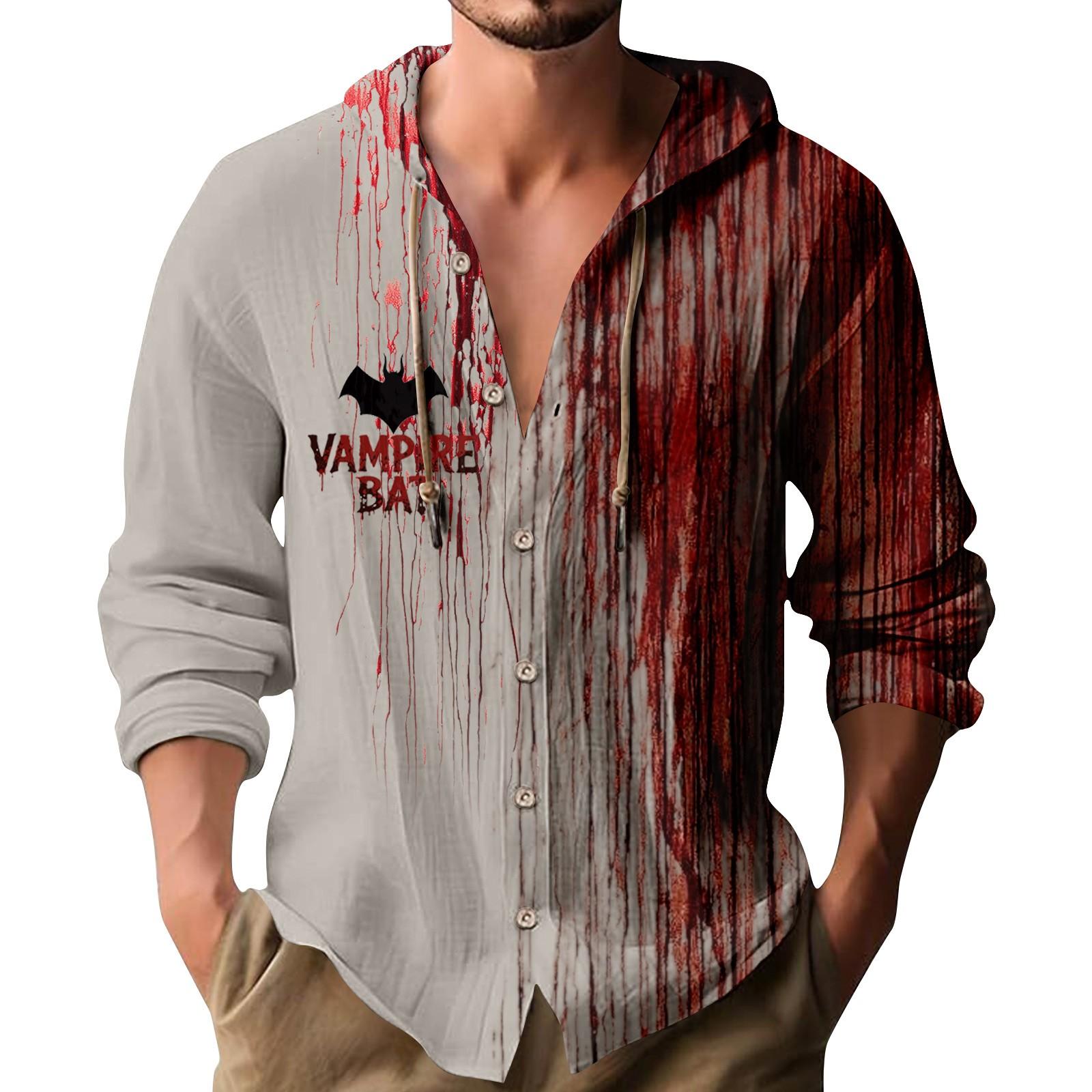 Мужская рубашка с принтом на Хэллоуин, толстовка с капюшоном с длинным рукавом S фиолетовый
Мужская рубашка с принтом на Хэллоуин, толстовка с капюшоном с длинным рукавом S фиолетовый