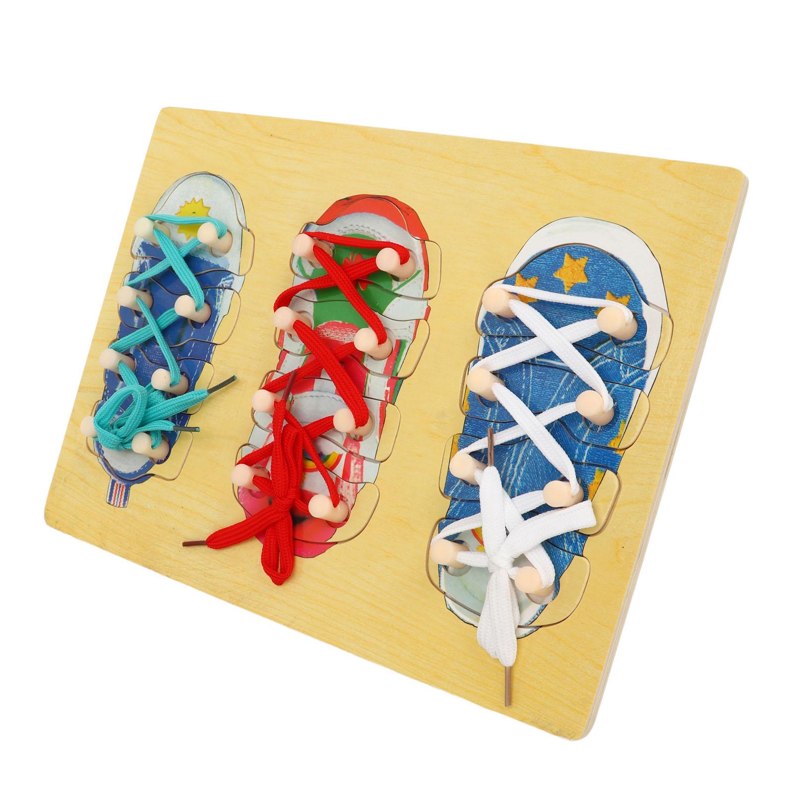 Wooden Lacing Shoe Toy Toddler Kids Learn to Tie Shoelaces Teaching Kit Tie Shoes Training Board Educational Toy
Wooden Lacing Shoe Toy Toddler Kids Learn to Tie Shoelaces Teaching Kit Tie Shoes Training Board Educational Toy