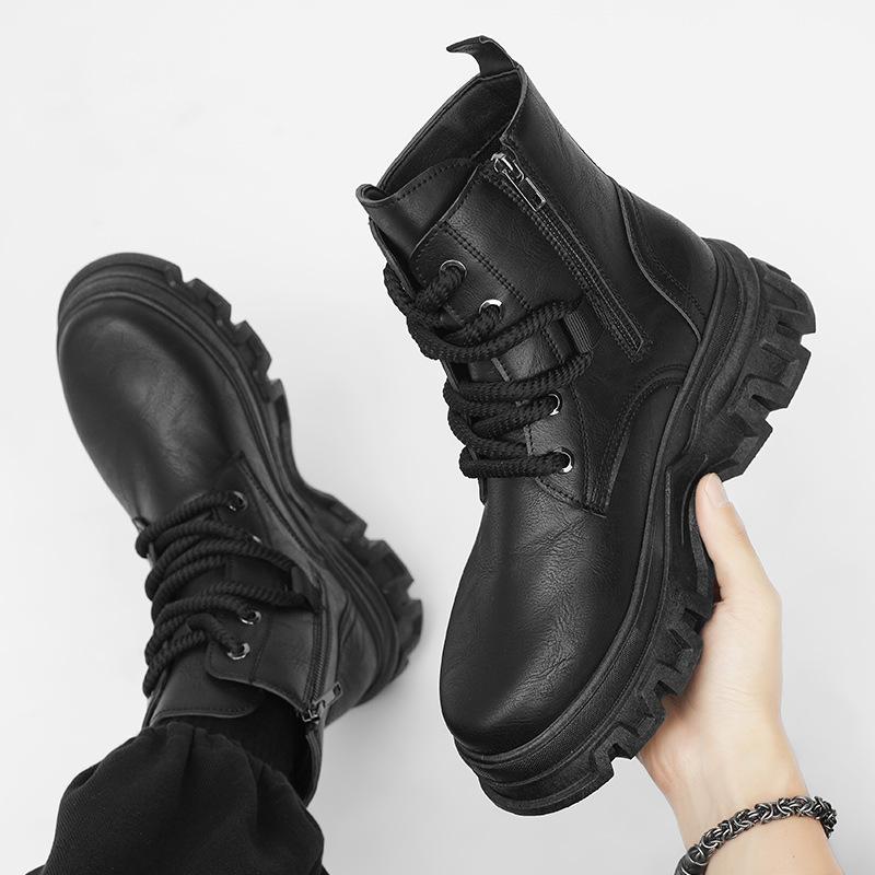 2025 autumn and winter high-top leather trendy shoes board shoes platform Martin boots men s tooling boots retro foot locomotive boots men 39 чёрный
2025 autumn and winter high-top leather trendy shoes board shoes platform Martin boots men s tooling boots retro foot locomotive boots men 39 чёрный