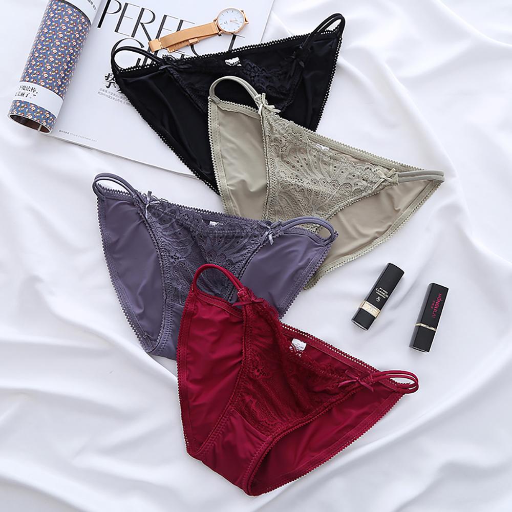Underwear Hollow Flower Low-waist G-string Bow Women Thong Lingerie Sexy Briefs Lace Panties
Underwear Hollow Flower Low-waist G-string Bow Women Thong Lingerie Sexy Briefs Lace Panties