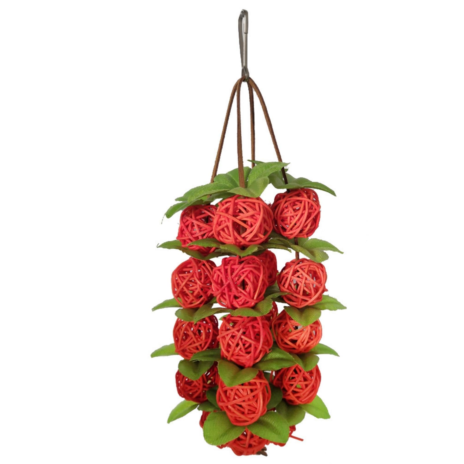 COZENTA Parakeet Chew Toy Hanging Educational Bird Toy Rattan Fruit Ball (Red) червоний
COZENTA Parakeet Chew Toy Hanging Educational Bird Toy Rattan Fruit Ball (Red) червоний