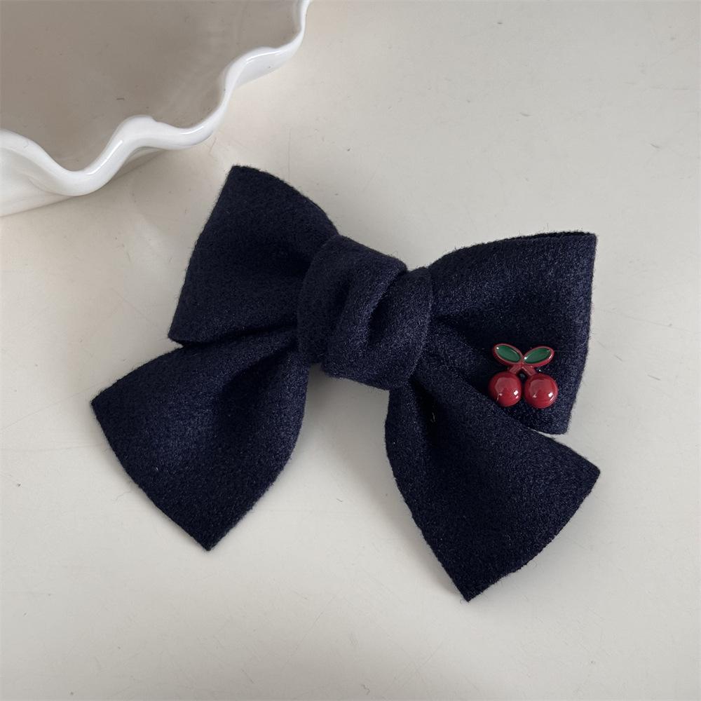 Japanese Dark Blue Cherry Fabric Bow Hair Clip for Women
Japanese Dark Blue Cherry Fabric Bow Hair Clip for Women