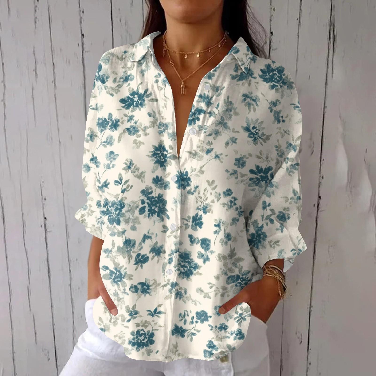 Women s Fashion Seven Sleeve Casual Lapel Back Tie Shirt Printed T-Shirt Top M
Women s Fashion Seven Sleeve Casual Lapel Back Tie Shirt Printed T-Shirt Top M