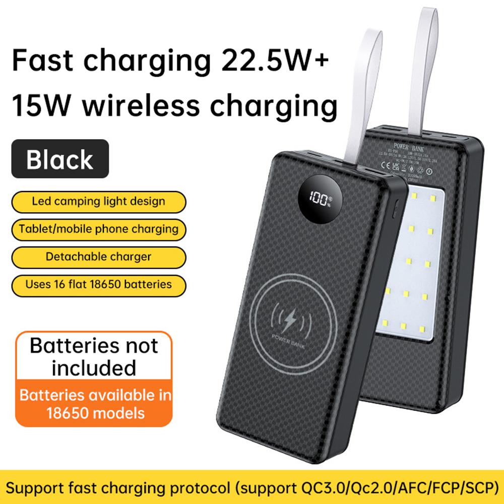 Detachable DIY 16*18650 Shell Mobile Power Bank Kit QC3.0/0C2.0/AFC/FCP/SCP 22.5W+15W Fast Charging With LED Light
Detachable DIY 16*18650 Shell Mobile Power Bank Kit QC3.0/0C2.0/AFC/FCP/SCP 22.5W+15W Fast Charging With LED Light