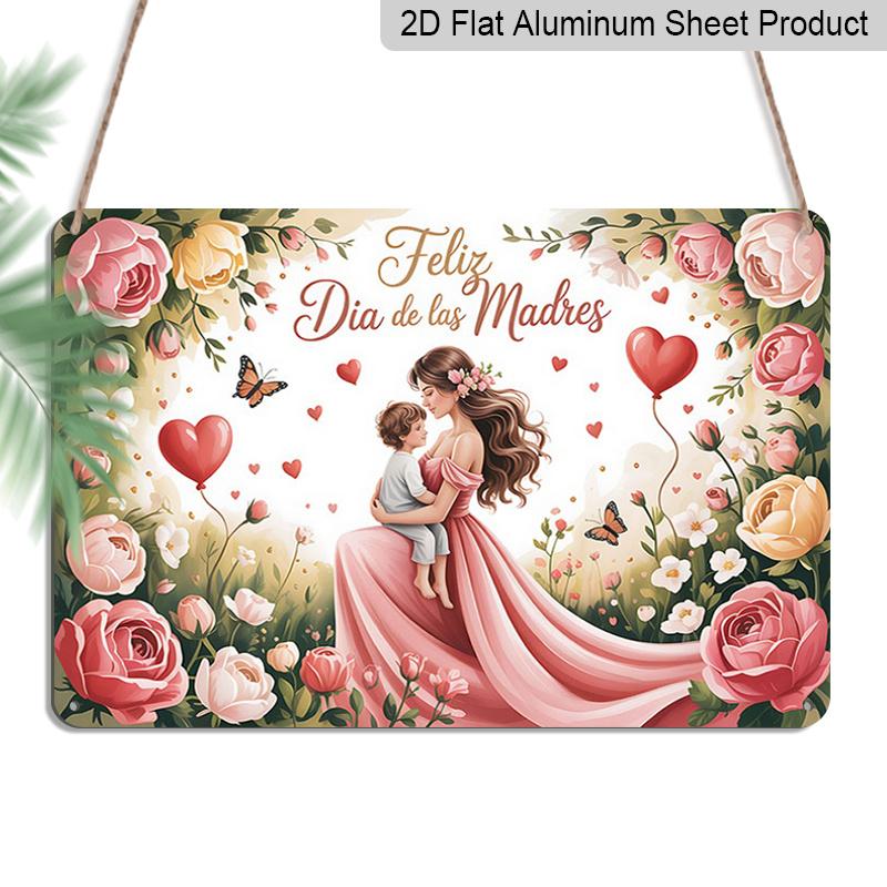 2D Flat, 1pc Feliz Día De Las Madres Mother & Floral Plaque, 12 ×8 - Pink Rose & Butterfly Decor Sign - Aluminium Wall Hanging Decoration, Warm 20*30cm
2D Flat, 1pc Feliz Día De Las Madres Mother & Floral Plaque, 12 ×8 - Pink Rose & Butterfly Decor Sign - Aluminium Wall Hanging Decoration, Warm 20*30cm