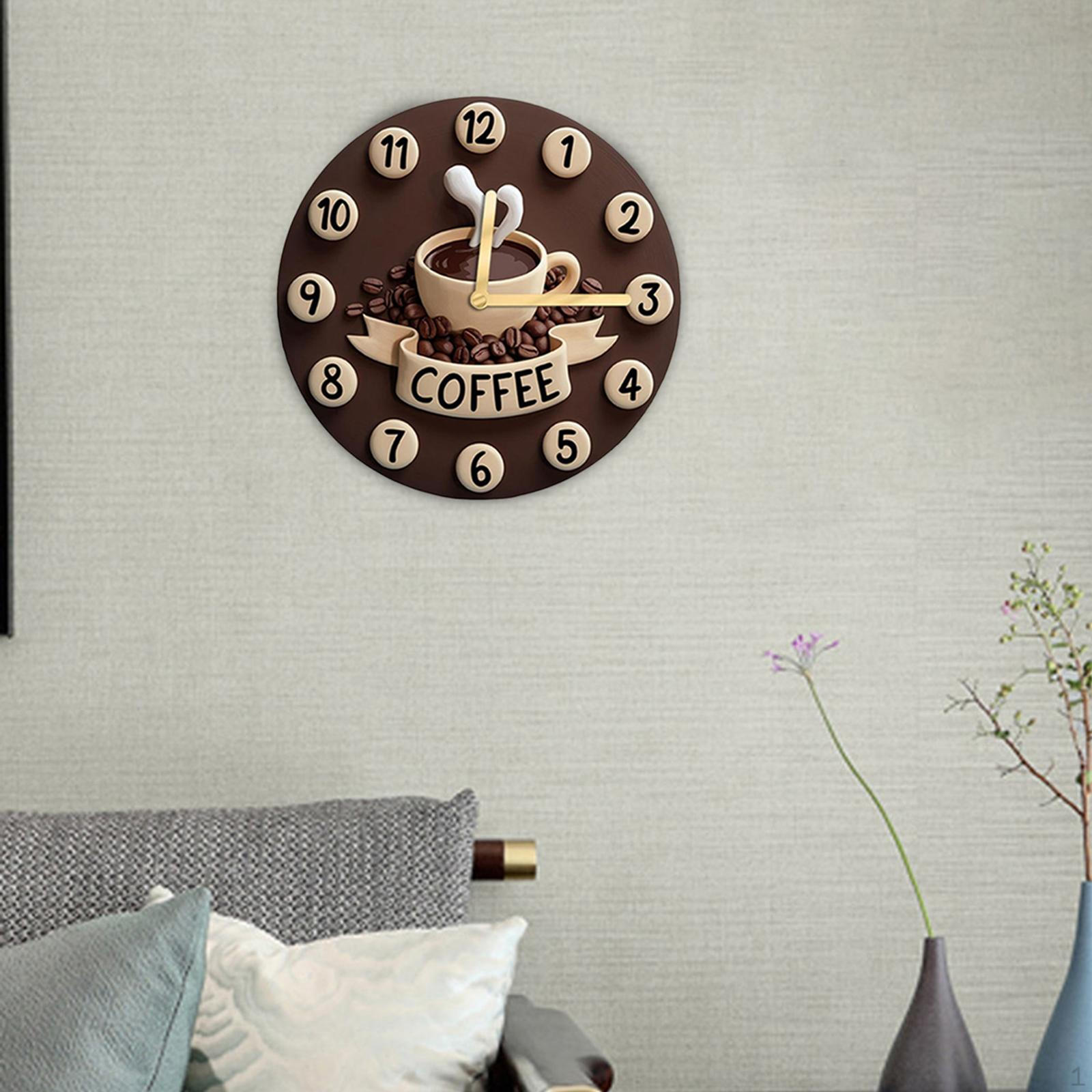 Coffee Cup Wall Clock Hanging Decor 2D Ornament Farmhouse Collection Wooden Quiet for Kitchen 20CM
Coffee Cup Wall Clock Hanging Decor 2D Ornament Farmhouse Collection Wooden Quiet for Kitchen 20CM