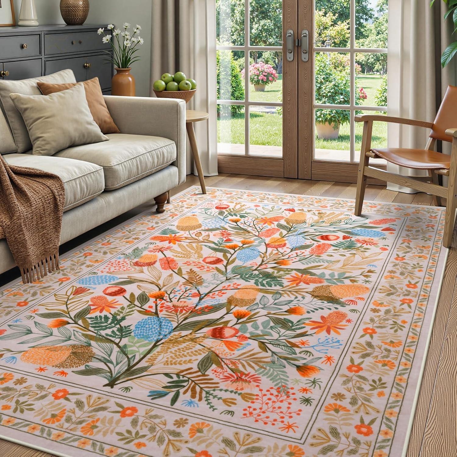 Christmas Area Rug Botanical Floral Washable Rugs for Living Room Holiday Decor, Non-Slip Soft Modern Bedroom Rug,Indoor Carpet 40x60cm
Christmas Area Rug Botanical Floral Washable Rugs for Living Room Holiday Decor, Non-Slip Soft Modern Bedroom Rug,Indoor Carpet 40x60cm