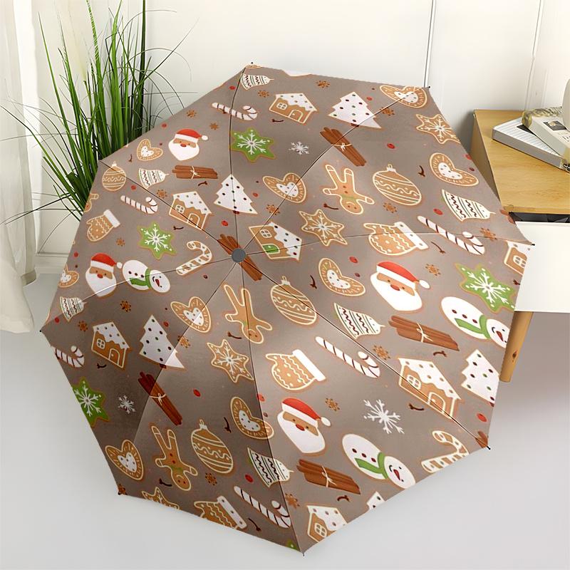 Gingerbread Man Themed Travel Umbrella-8 Ribs Automatic Opening and Closing, Portable Folding Design, Compact and Stylish Umbrella Suitable
Gingerbread Man Themed Travel Umbrella-8 Ribs Automatic Opening and Closing, Portable Folding Design, Compact and Stylish Umbrella Suitable