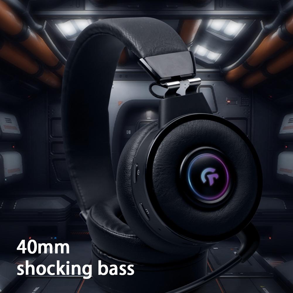 FINGERTIME Wireless Gaming Headset with RGB Light,Bluetooth-compatible Headset Retractable Over-Ear Headphone with Mic A
FINGERTIME Wireless Gaming Headset with RGB Light,Bluetooth-compatible Headset Retractable Over-Ear Headphone with Mic A