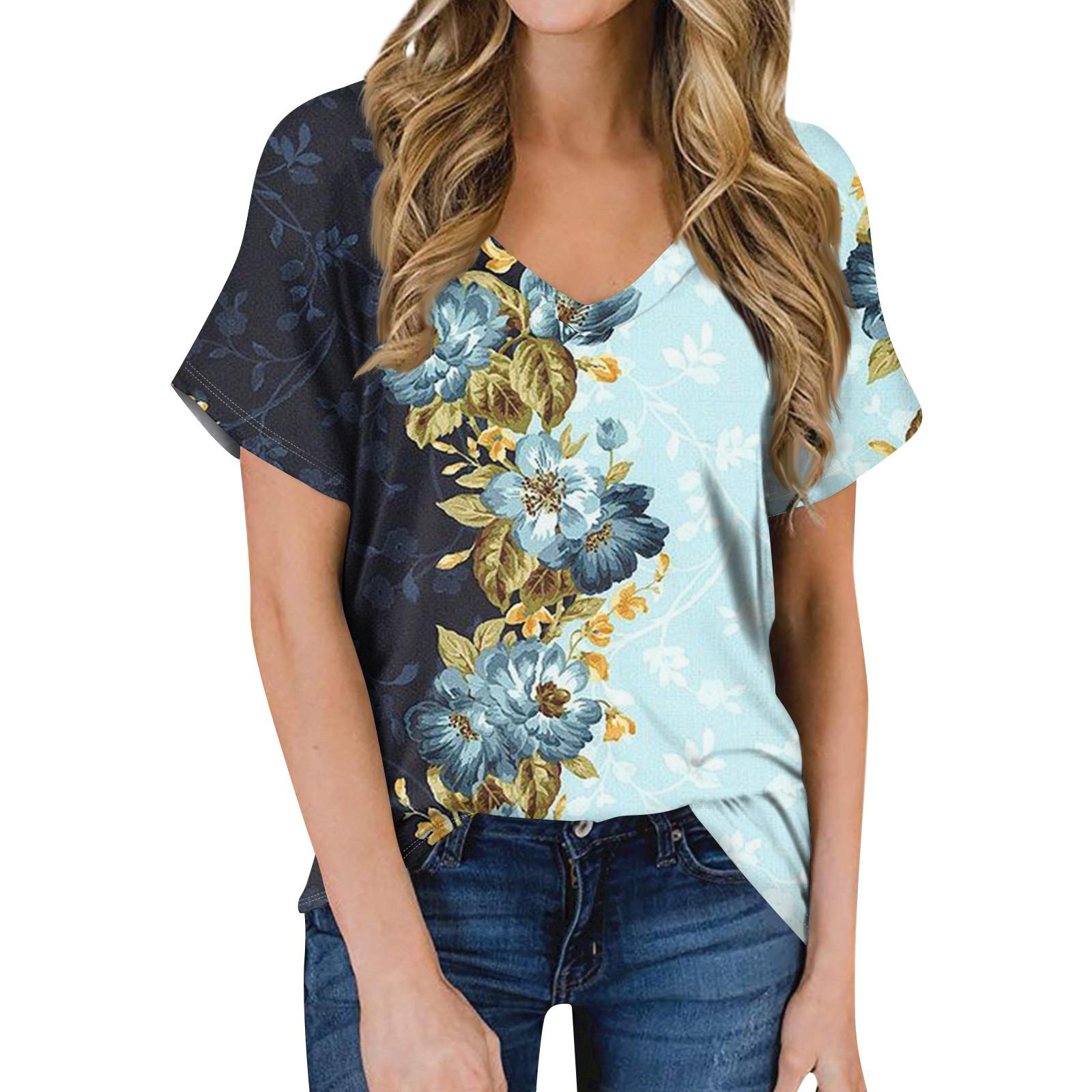 Женская летняя модная повседневная блузка с V-образным вырезом и коротким рукавом с принтом XL
Женская летняя модная повседневная блузка с V-образным вырезом и коротким рукавом с принтом XL