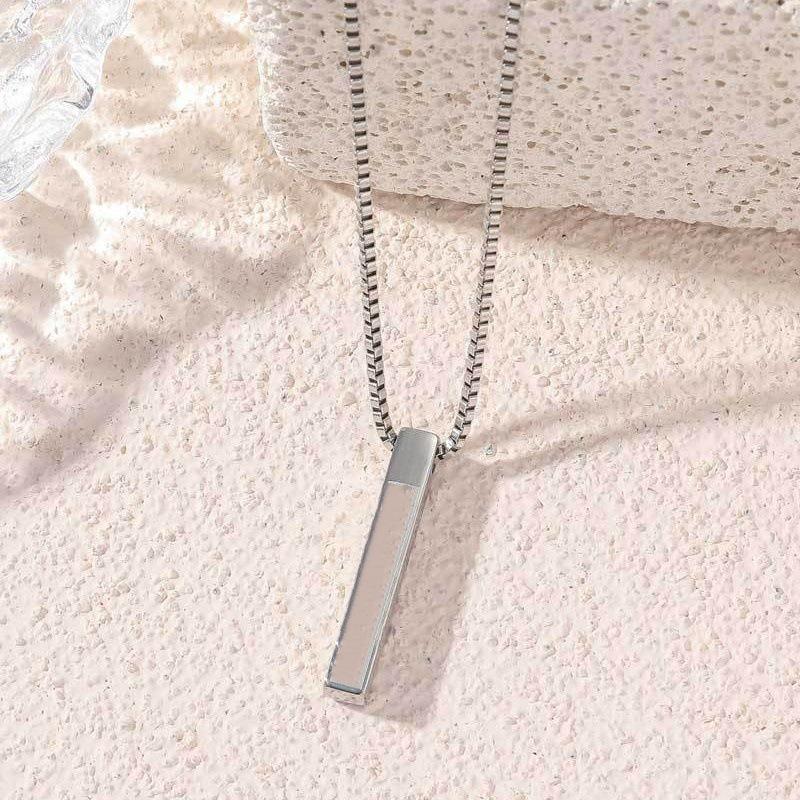 Unisex Stainless Steel Pendant Necklace - Elegant Pillar Design for a Fashionable Look срібний
Unisex Stainless Steel Pendant Necklace - Elegant Pillar Design for a Fashionable Look срібний