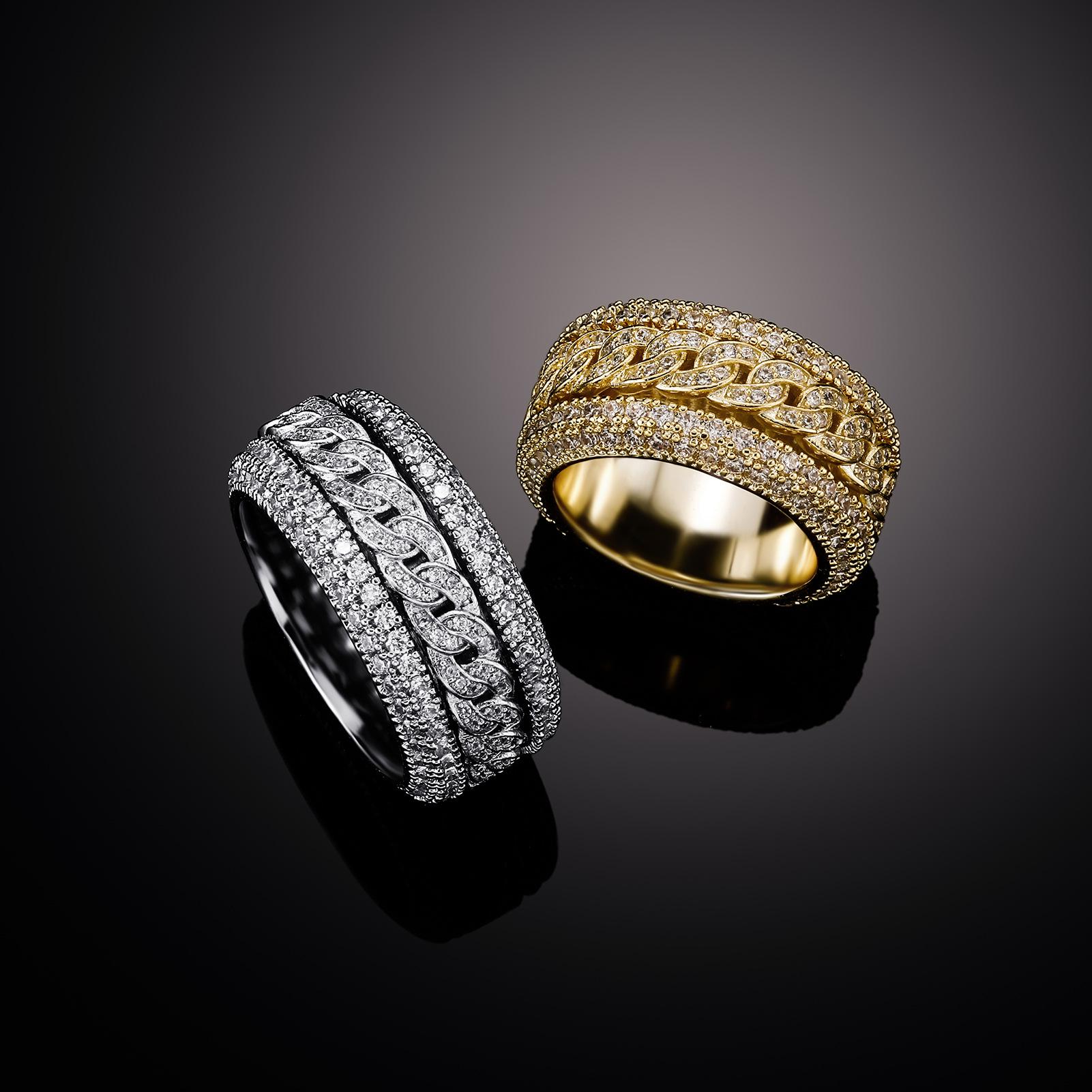 Hip-Hop Full Diamond Cuban Ring for Men, Rotating Copper Inlaid with Zircon, Trendy and Exquisite Accessories Manufacturer 11No. срібний
Hip-Hop Full Diamond Cuban Ring for Men, Rotating Copper Inlaid with Zircon, Trendy and Exquisite Accessories Manufacturer 11No. срібний