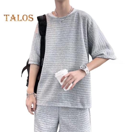 2 шт./компл. мужской наряд из вафельной ткани, однотонный спортивный костюм с круглым вырезом и коротким рукавом, шорты на шнурке, комплект повседневной спортивной одежды M серый
2 шт./компл. мужской наряд из вафельной ткани, однотонный спортивный костюм с круглым вырезом и коротким рукавом, шорты на шнурке, комплект повседневной спортивной одежды M серый