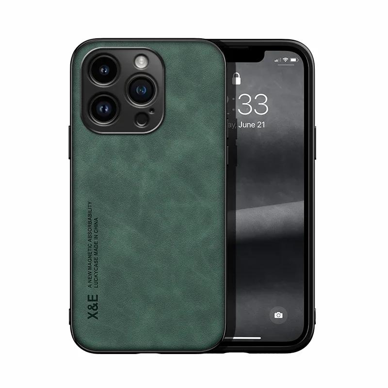 Luxury Leather Magnetic Back Case For iPhone 17 Air 17E 16E 15 14 13 12 11 XS XR 7 8 16Pro Max Plus With Metal Plate Phone Shell For iPhone 17Pro Max зелений
Luxury Leather Magnetic Back Case For iPhone 17 Air 17E 16E 15 14 13 12 11 XS XR 7 8 16Pro Max Plus With Metal Plate Phone Shell For iPhone 17Pro Max зелений