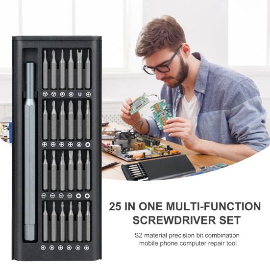 Набор отверток 25-в-1, многофункциональная прецизионная магнитная отвертка, набор инструментов для ремонта компьютерного телефона для ноутбука
Набор отверток 25-в-1, многофункциональная прецизионная магнитная отвертка, набор инструментов для ремонта компьютерного телефона для ноутбука