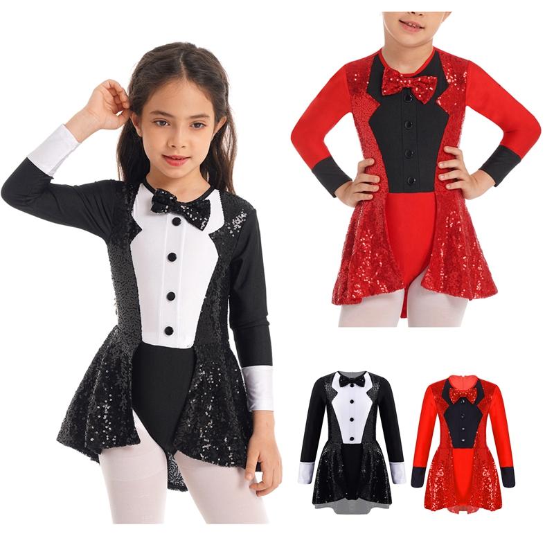 Girls Dance Leotard Round Neck Long Sleeve Bow Tie Sequins Adorned Gymnastics Costume Performance Bodysuit 3-4 Years чорний
Girls Dance Leotard Round Neck Long Sleeve Bow Tie Sequins Adorned Gymnastics Costume Performance Bodysuit 3-4 Years чорний