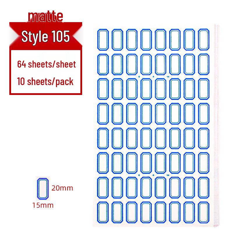 10-Sheet Pack of Self-Adhesive Blank Labels, Name Stickers, and Masking Tape for Office Use
10-Sheet Pack of Self-Adhesive Blank Labels, Name Stickers, and Masking Tape for Office Use