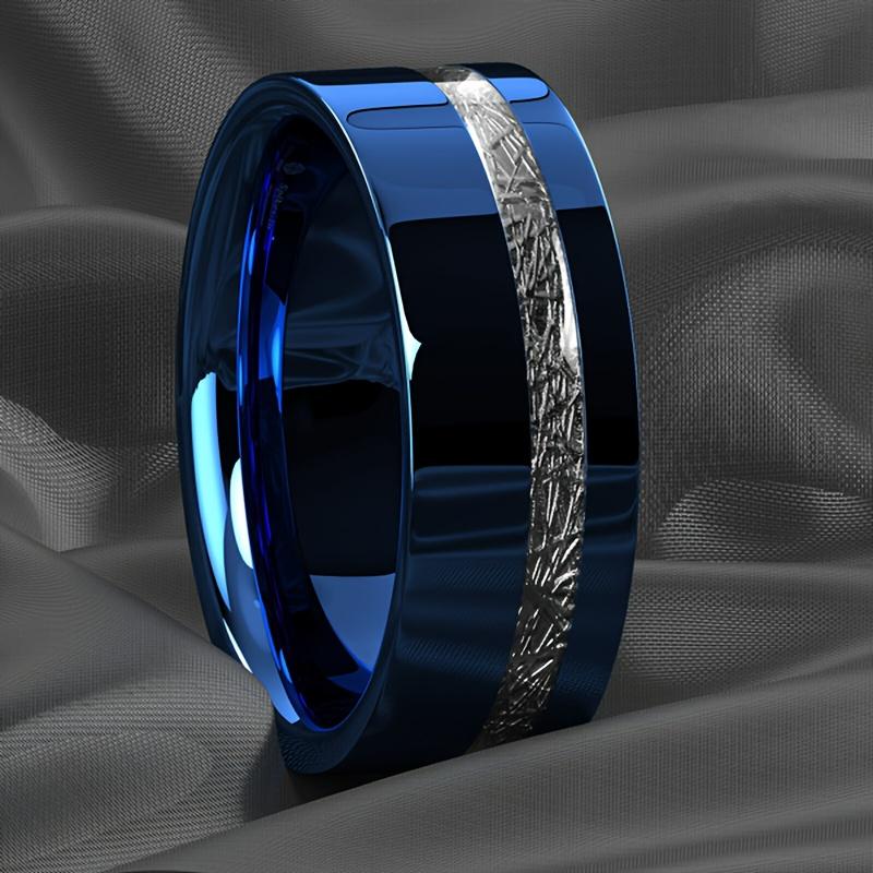 Fashion 8mm Blue Stainless Steel Ring For Men Vintage Silver Color Meteorites Inlaid Promise Ring Men Wedding Band Jewelry Gifts 12
Fashion 8mm Blue Stainless Steel Ring For Men Vintage Silver Color Meteorites Inlaid Promise Ring Men Wedding Band Jewelry Gifts 12