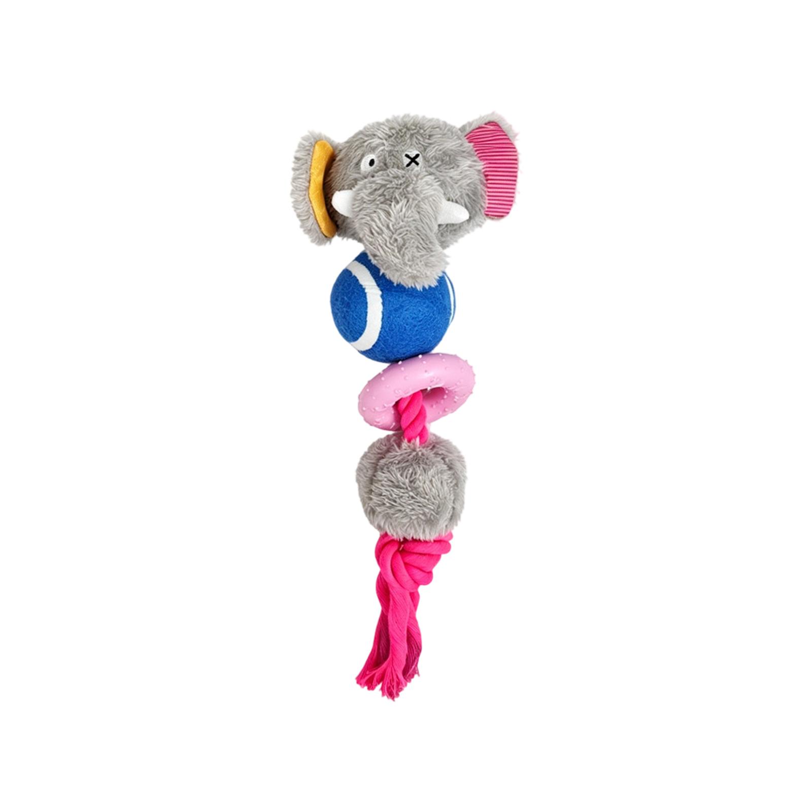 Dog Toy Tennis Ball with Cotton Rope Knot Rubber Ring Plush Squeaky Pet Toy Interactive Chew Dental Cleaning Soothing Durable one size рожевий
Dog Toy Tennis Ball with Cotton Rope Knot Rubber Ring Plush Squeaky Pet Toy Interactive Chew Dental Cleaning Soothing Durable one size рожевий