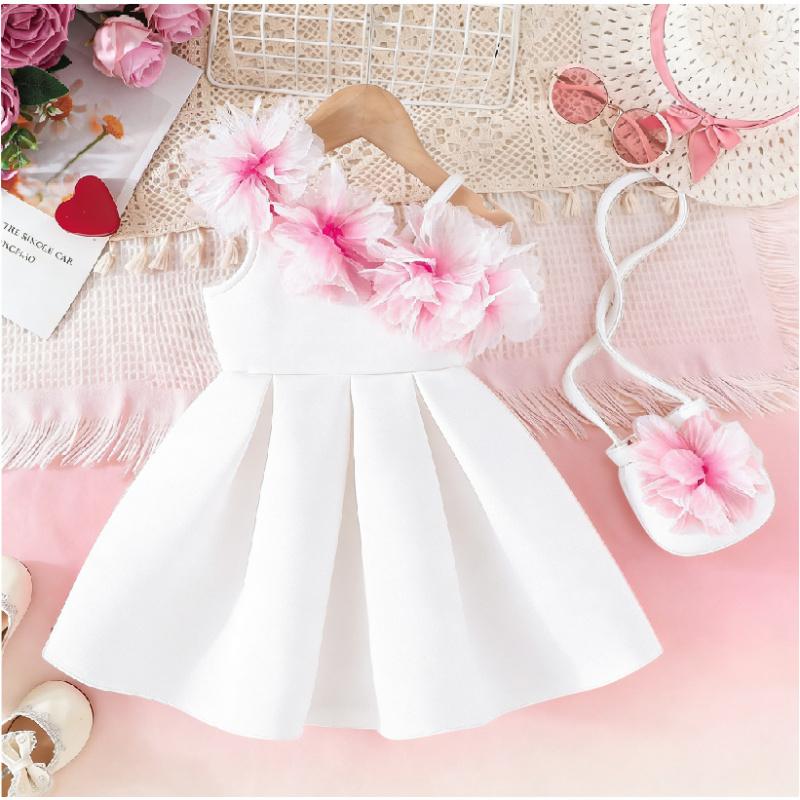 Girls 3D Flower Dress Girls Party Dress + Crossbody Bag Set 4-5Y білий
Girls 3D Flower Dress Girls Party Dress + Crossbody Bag Set 4-5Y білий