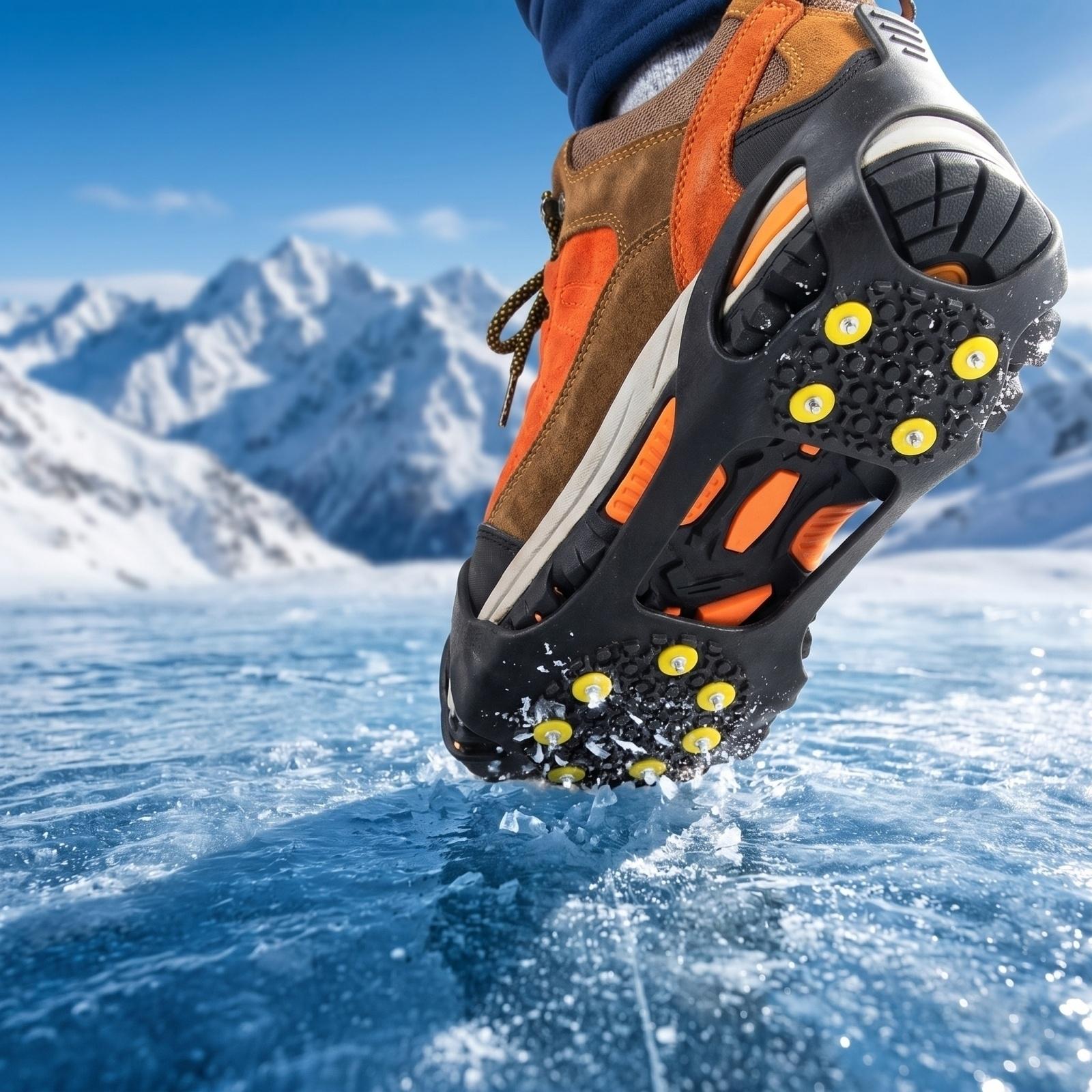 Traction Cleats for Shoes Ice Grips Anti Slip Snow Crampons with 10 Steel Spikes for Winter Hiking Walking Running Size L 39-42 one size чёрный
Traction Cleats for Shoes Ice Grips Anti Slip Snow Crampons with 10 Steel Spikes for Winter Hiking Walking Running Size L 39-42 one size чёрный