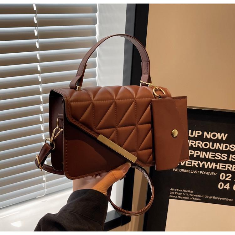 Urban Minimalist Pu Shoulder Tote Bag Set With Rhombic Pattern Suitable For Daily Matching кавовий
Urban Minimalist Pu Shoulder Tote Bag Set With Rhombic Pattern Suitable For Daily Matching кавовий