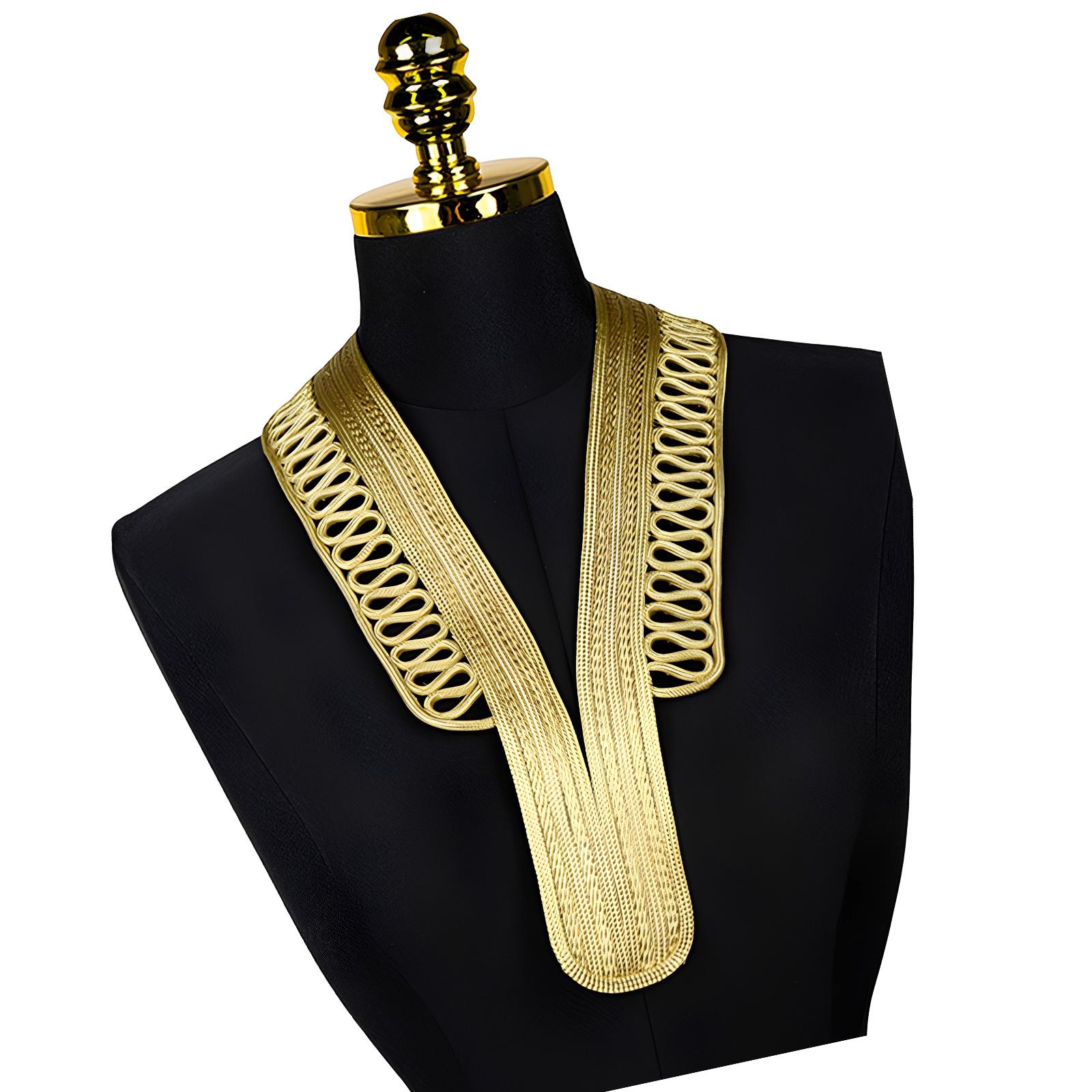 Gold Thread Collar Applique For Tailoring Jackets Evening Gowns And Theatrical Costume Clothing Decoration Accessories
Gold Thread Collar Applique For Tailoring Jackets Evening Gowns And Theatrical Costume Clothing Decoration Accessories