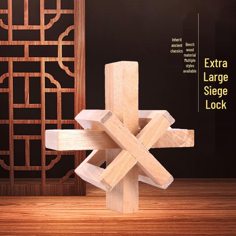 Custom Oversized Beech Wood Luban Lock - Educational Mortise and Tenon Puzzle Toy with Drawings and Samples
Custom Oversized Beech Wood Luban Lock - Educational Mortise and Tenon Puzzle Toy with Drawings and Samples