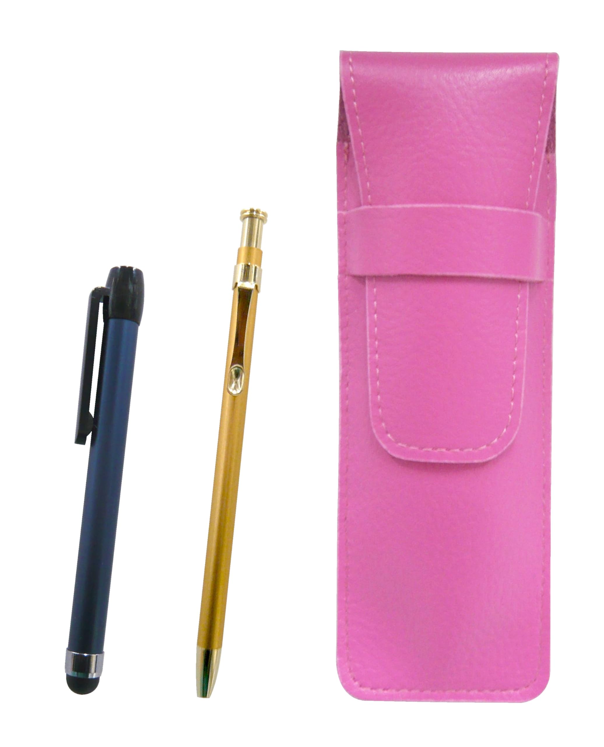Pink grained leather pencil case metal touch rod blue and slim 60 ballpoint pen gold set SASP-ALL-SV60KBP
Pink grained leather pencil case metal touch rod blue and slim 60 ballpoint pen gold set SASP-ALL-SV60KBP